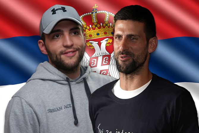 Veljko Ražnatović i Novak Đoković