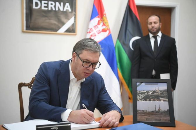 Aleksandar Vučić, Libija. saučešće