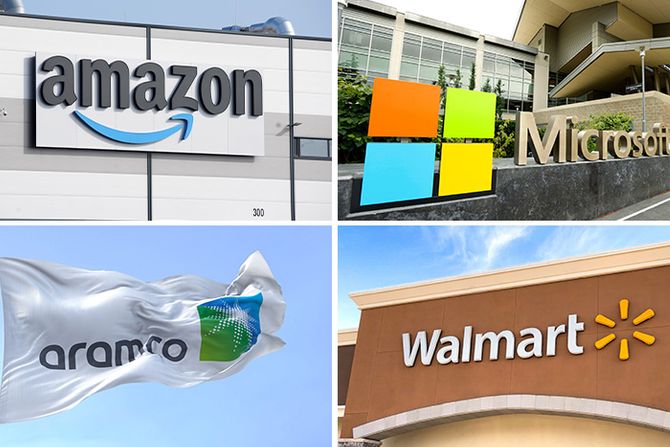 Microsoft, Amazon, Saudi Aramco, Wallmart