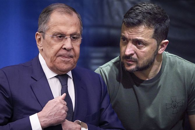 Sergej Lavrov i Volodimir Zelenski Sergej Lavrov i Volodimir Zelenski