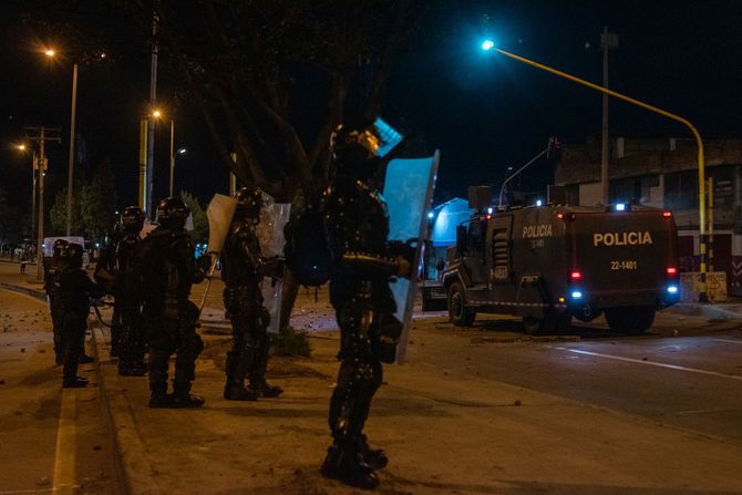 Policija, Bogota, Kolumbija