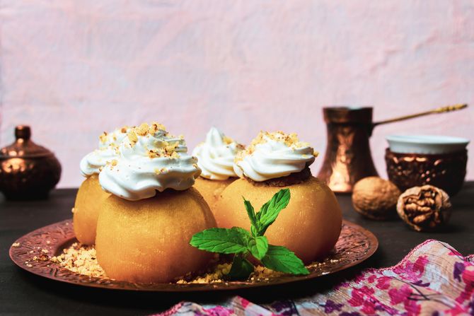tufahije, recept, desert, poslastica tufahije, recept, desert, poslastica