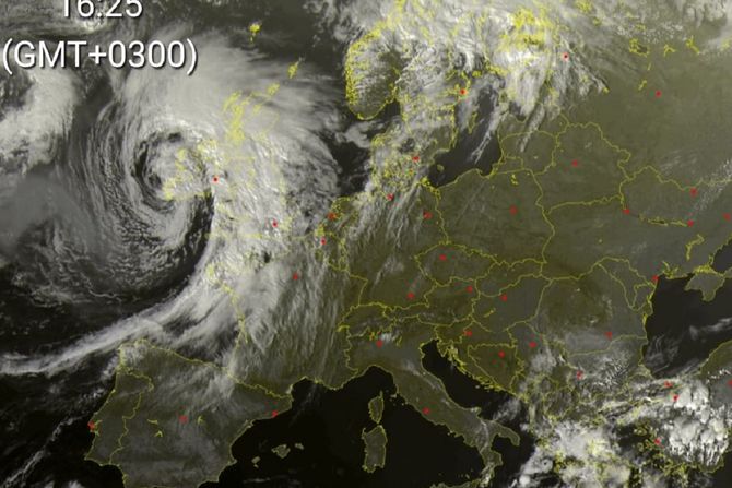 Ein Blick auf einen Tornado im Nordwesten Europas