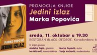 Anđelka Prpić na predstavljanju knjige "Jedini izlaz" 11. oktobra