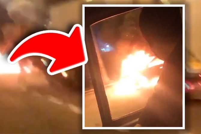 Zapaljen automobil požar Šimanovci