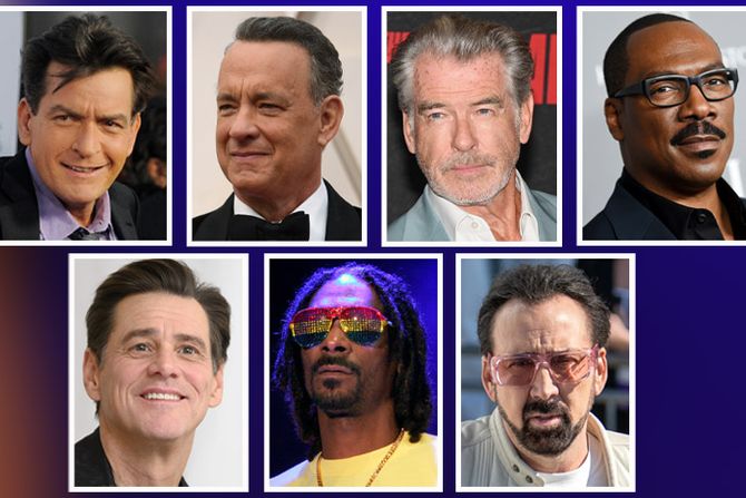 Pirs Brosnan, Čarli Šin, Tom Henks, Džim Keri, Edi Marfi, Snup Dog,  Nikolas Kejdž Pirs Brosnan, Čarli Šin, Tom Henks, Džim Keri, Edi Marfi, Snup Dog,  Nikolas Kejdž