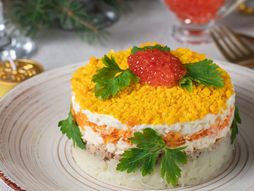 mimoza, mimoza salata, salata, recept