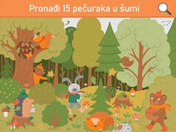 Skrivalica, pečurke u šumi