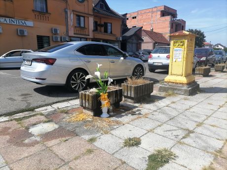 Cveće i sveće na mestu gde je ubijen hirurg Cveće i sveće na mestu gde je ubijen hirurg