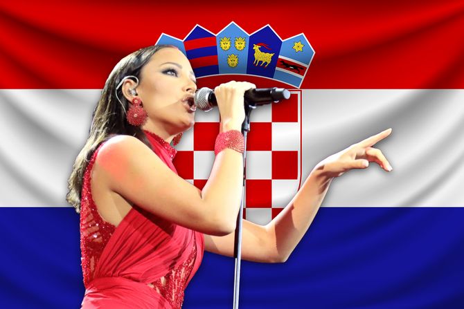 Aleksandra Prijović hrvatska zastava Aleksandra Prijović hrvatska zastava