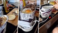 Pogledajte kako je čovek ispekao biftek i jaja: Bizaran kulinarski "trik" šokirao je internet