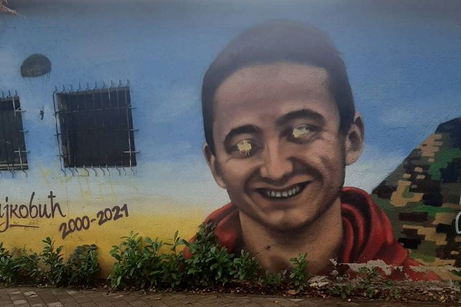 Ognjen Trajković, Franjo Kopša, Vranje, mural, spomenik, oskrnavljeni Ognjen Trajković, Franjo Kopša, Vranje, mural, spomenik, oskrnavljeni