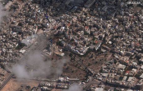 Bolnica, Al Ahli, Gaza, satelitski snimak