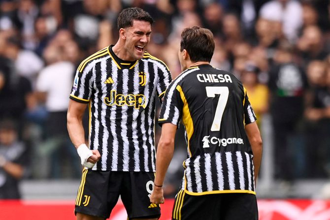 Dušan Vlahović i Federiko Kjeza, Juventus Dušan Vlahović i Federiko Kjeza, Juventus