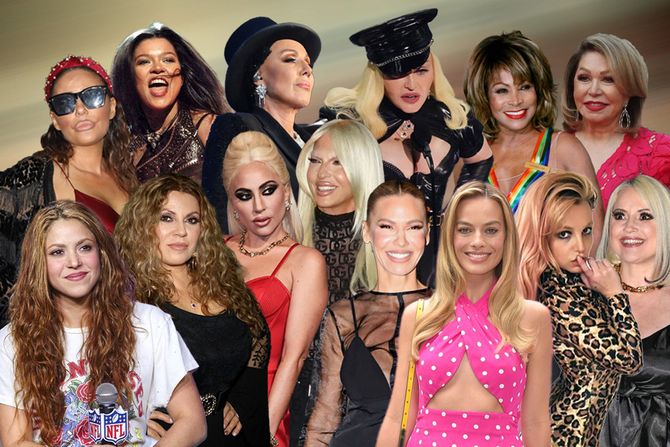 Ruslana Ana Nikolić Lepa Brena Madona Jelena Karleuša Šakira Indira Radić Britni Spirs Maja Nikolić Neda Ukraden i Tina Tarner, Margo Robi, Natasa Bekvalac