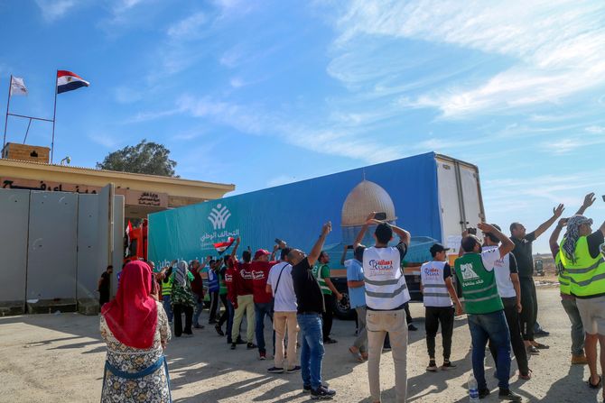 Granični prelaz Rafah humanitarna pomoć pojas Gaze kamioni Granični prelaz Rafah humanitarna pomoć pojas Gaze kamioni
