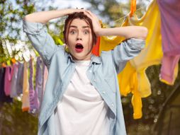 Žena, sušenje veša