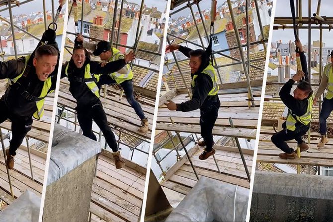 Skela radnici letenje Skela radnici letenje