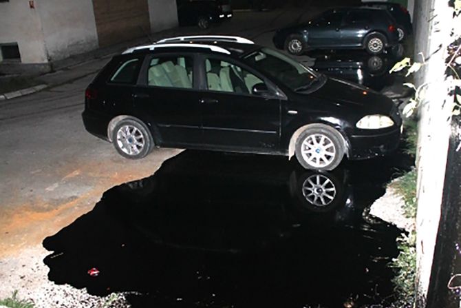 Nova Varoš, Izlio se mazut iz cisterne na parking