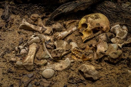 Ljudske kosti grob