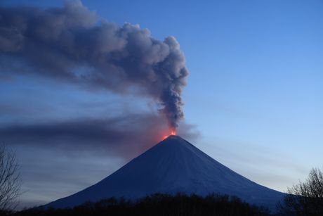 Ključevskaja Sopka vulkan erupcija Kamčatka Rusija