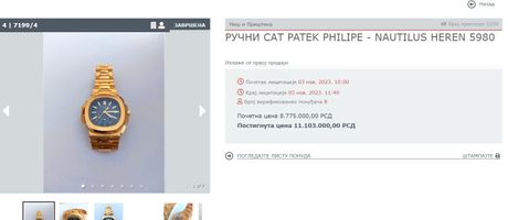 sat, patek philipe, licitacija