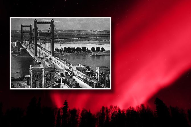 crvena Aurora borealis red Beograd 1930-tih