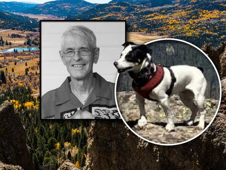 Planinar Rič Mur i pas Fini Kolorado Rich Moore dog Finney