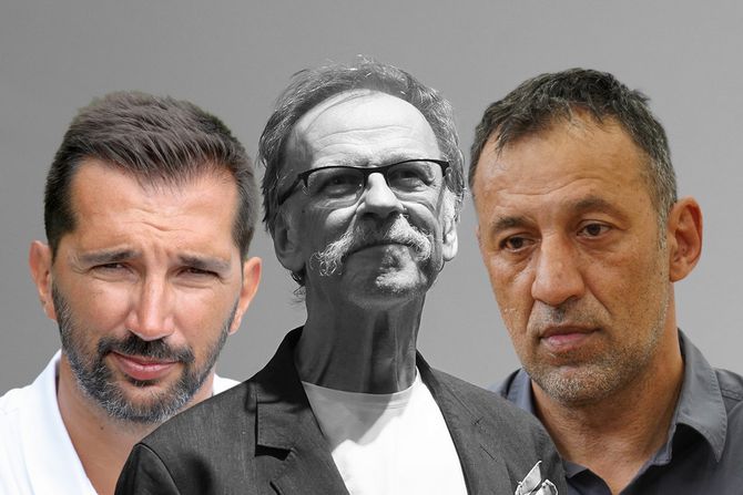Žarko Laušević, Predrag Stojaković, Vlade Divac Žarko Laušević, Predrag Stojaković, Vlade Divac
