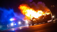 Požar ispod nadvožnjaka u Šapcu: Gori automobil, dim kulja na sve strane
