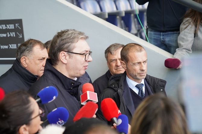 Zaječar stadion Aleksandar Vučić i Aleksander Čeferin