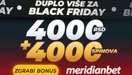 BLACK FRIDAY EKSKLUZIVA: 4.000 DINARA i 4.000 poklon spinova!