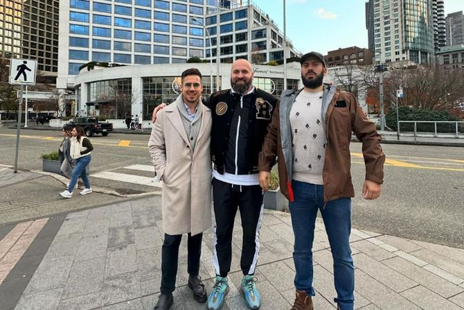 Nikola Rokvić sa braćom Markom i Dariom Nikola Rokvić sa braćom Markom i Dariom