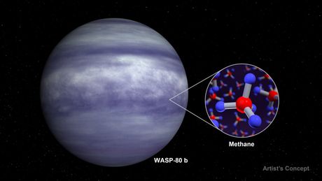 WASP-80b, egzoplaneta. metan