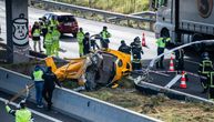 Olupina leži između bankina na auto-putu: Snimak helikoptera koji se srušio na obilaznicu u Madridu