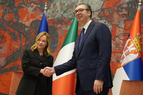 Aleksandar Vučić i Đorđa Meloni Aleksandar Vučić i Đorđa Meloni