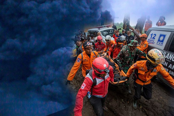 Marapi vulkan Indonezija Zapadna Sumatra erupcija