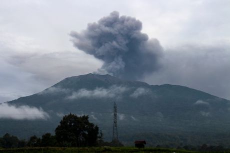 Marapi vulkan Indonezija Zapadna Sumatra erupcija