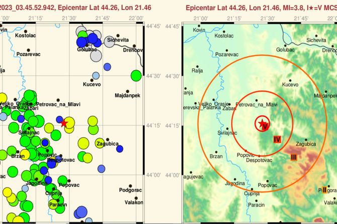 Zemljotres, Petrovac na Mlavi