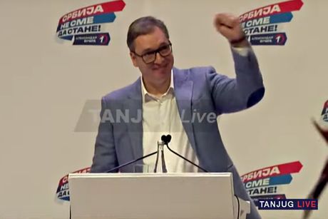 Vranje Predizborni skup SNS Aleksandar Vučić