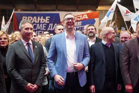 Vranje Predizborni skup SNS Aleksandar Vučić