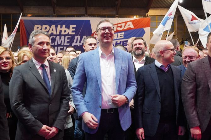 Vranje Predizborni skup SNS Aleksandar Vučić