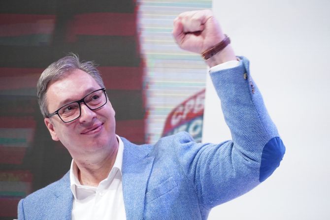 Vranje Predizborni skup SNS Aleksandar Vučić