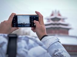 Sneg zima Kina Peking