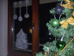 Novogodišnje dekoracije, oslikavanje prozora