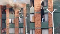 Spasao devojku i njenog psa iz zapaljenog stana na 5. spratu: Dramatični snimak držaće vas na ivici stolice