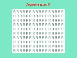 Mozgalica test skrivalica slovo p