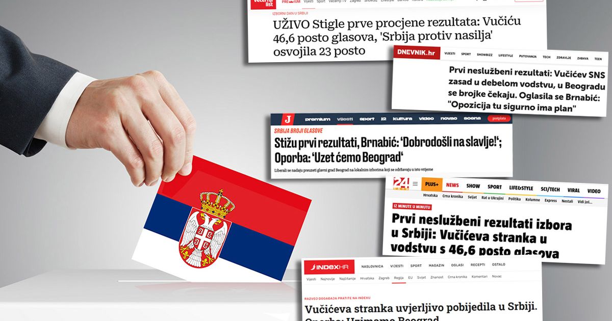 Ovako su hrvatski portali prokomentarisali prve rezultate izbora u