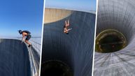 Popeo se na najviši toranj nuklearne elektrane i skočio: Pogledajte let padobranom koji ledi krv u žilama