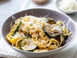 pasta, posna karbonara, pasta sa tikvicama